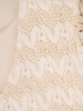 Elegancka sukienka damska z tkaniny i koronki w kolorze kremowym 32928