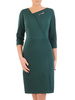 Elegancka, zielona sukienka z ozdobną zakładką na dekolcie 32318