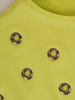 Limonkowa bluzka damska z ozdobną aplikacją 32886