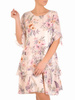 Sukienka z szyfonu, zwiewna kreacja w kwiaty 28180